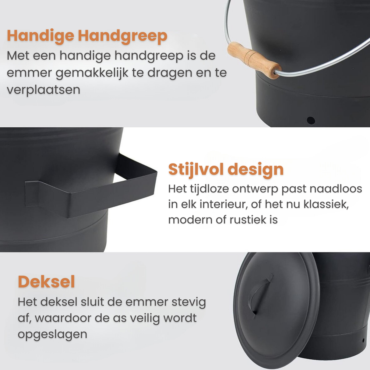 EmberElegance® Asemmer met Deksel en Schep