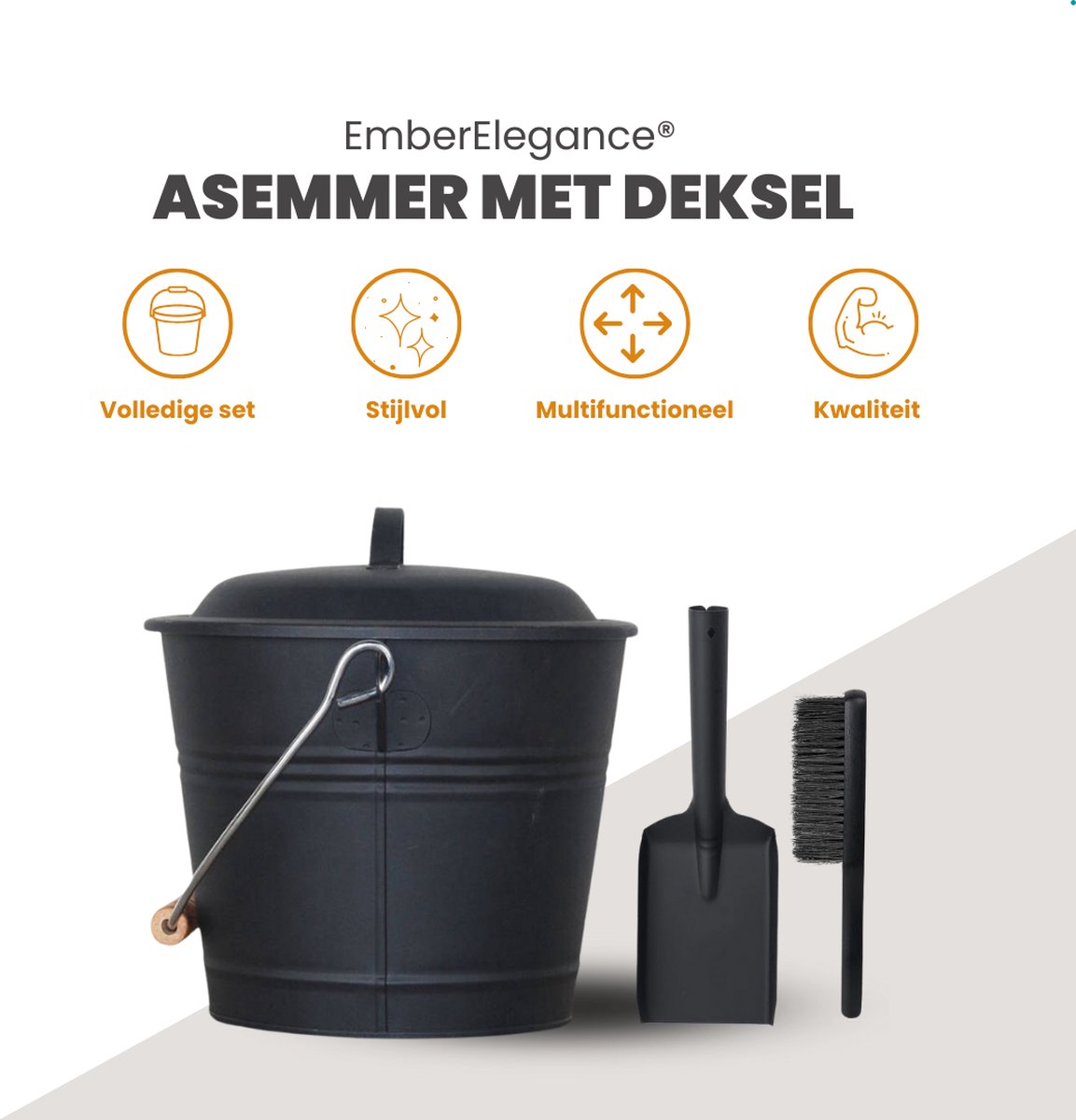 EmberElegance® Asemmer met Deksel en Schep
