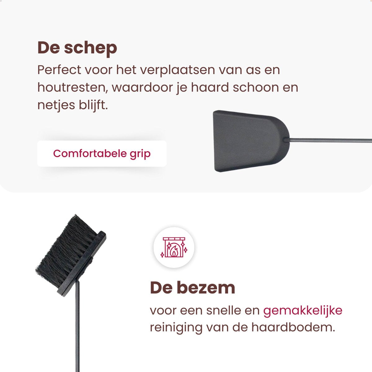 EmberElegance® Haardset Zwart 5-delig