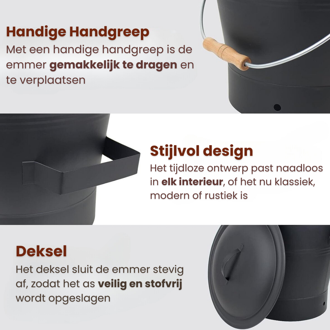 EmberElegance® Asemmer met Deksel en Schep