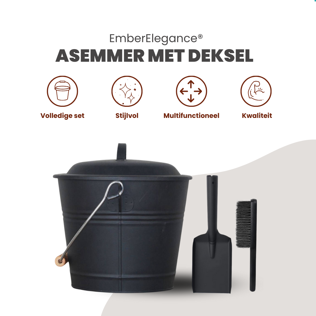 EmberElegance® Asemmer met Deksel en Schep