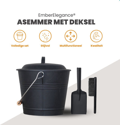 EmberElegance® Asemmer met Deksel en Schep