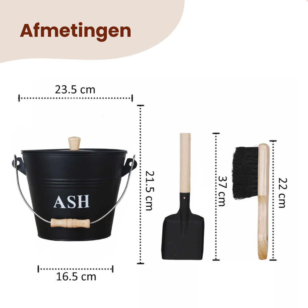 EmberElegance® Asemmer met Deksel en Schep