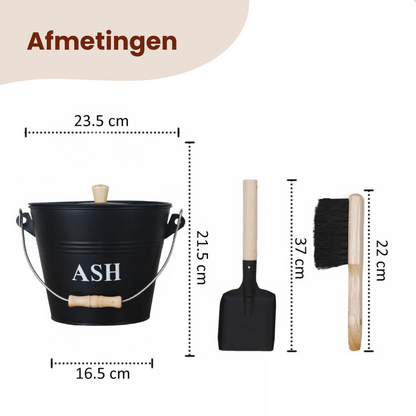 EmberElegance® Asemmer met Deksel en Schep